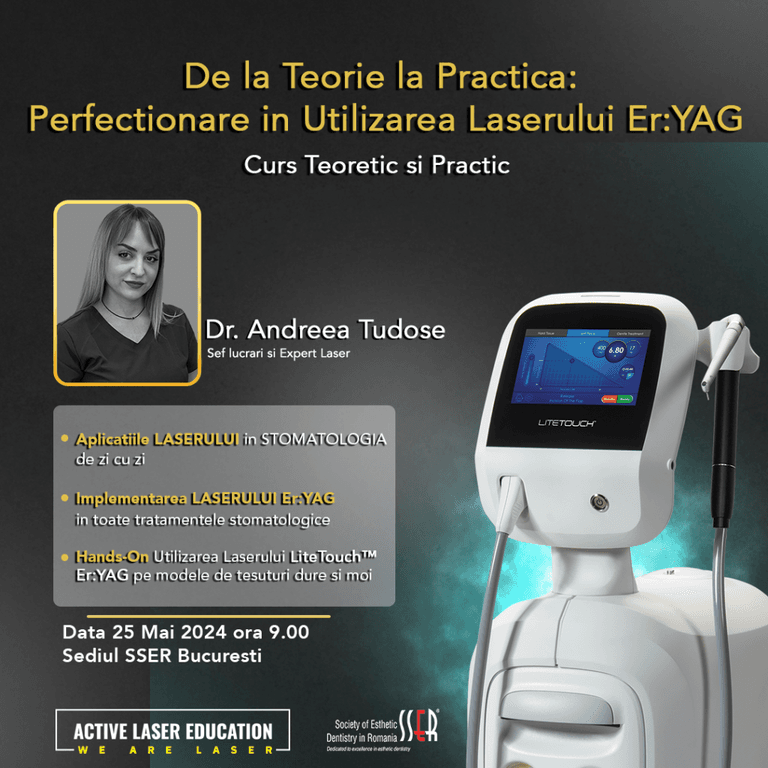 De la Teorie la Practica: Perfectionare in Utilizarea Laserului Er:YAG Curs Teoretic si Practic