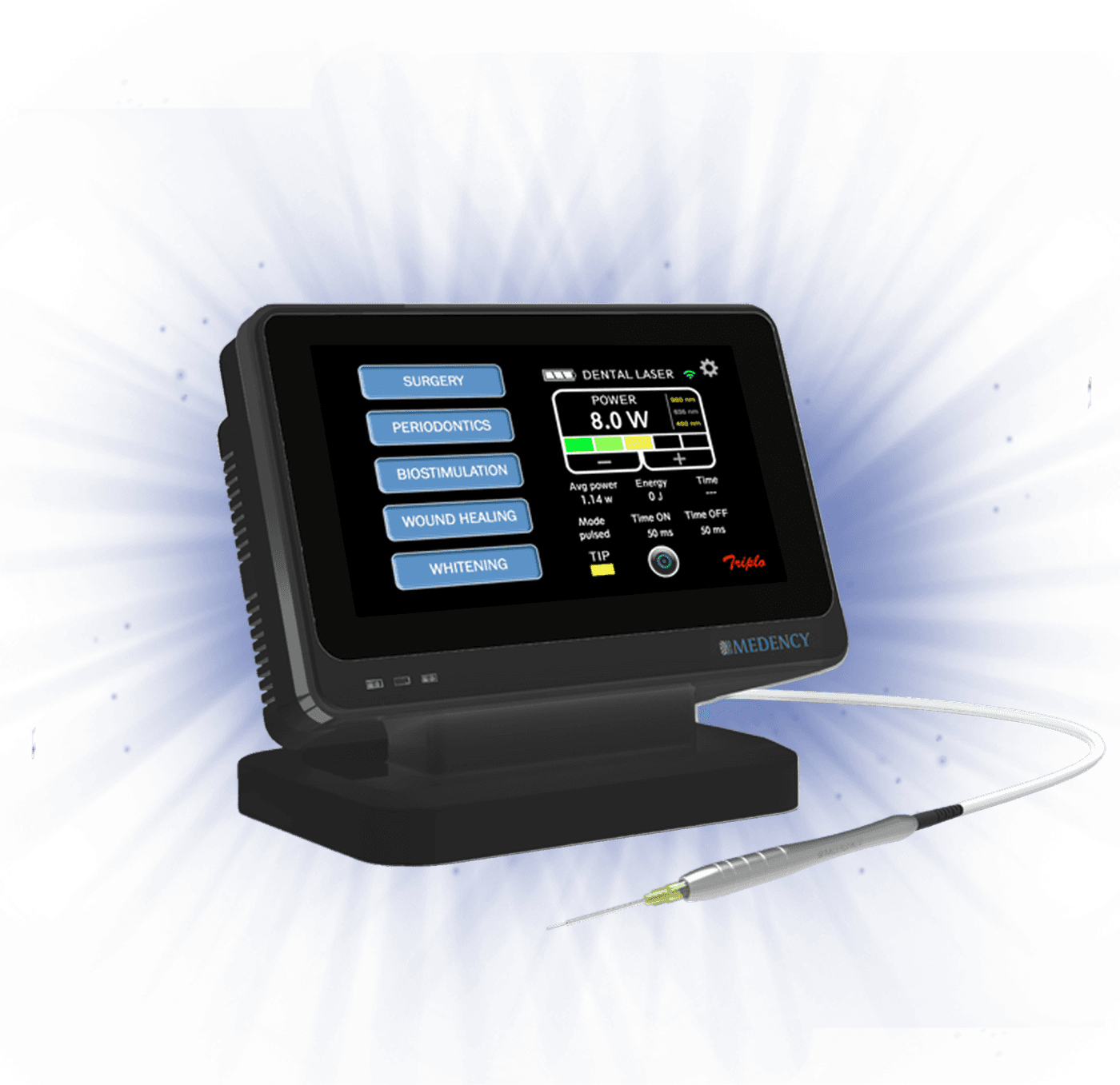 Laserul diodă Medency TRIPLO Multi-Wave cu piesa de mână